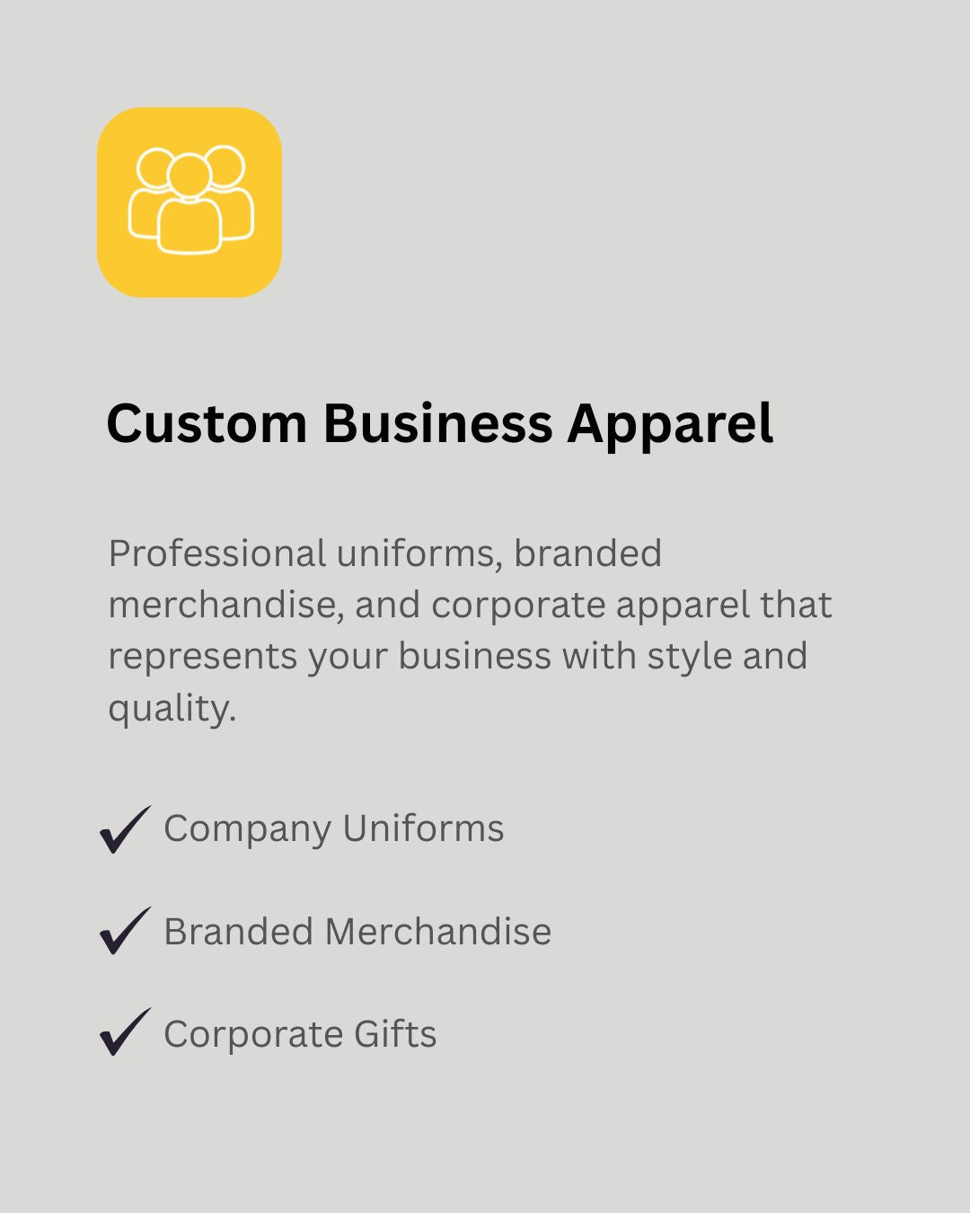 Custom Business Apparel
