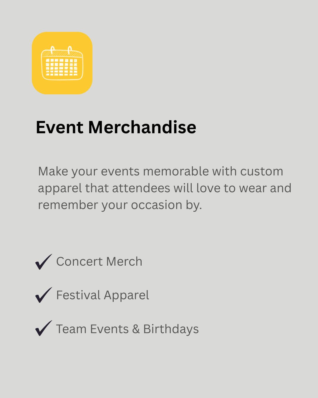 Event Merchandise
