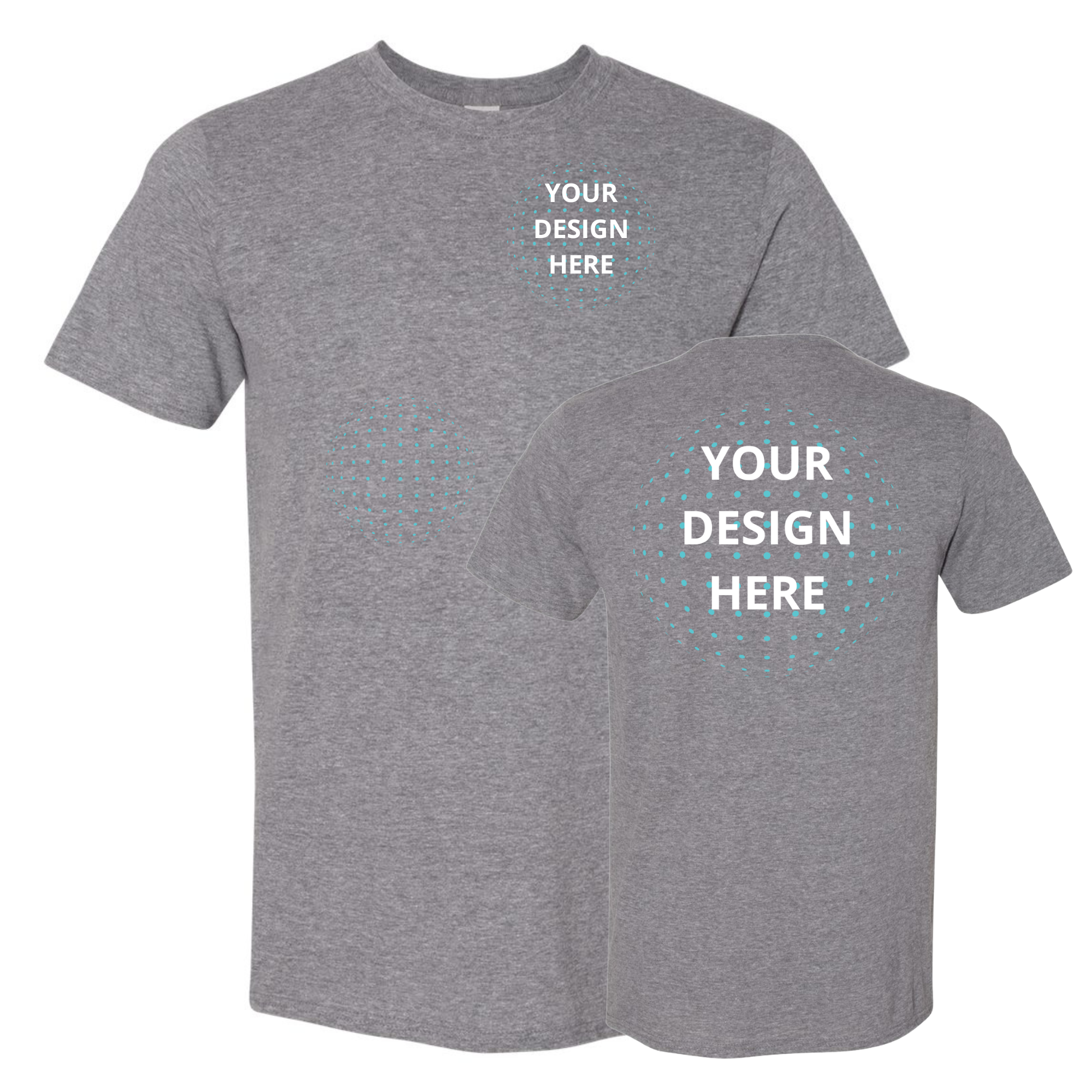 Left Chest/Full Back Full Color Printing - Gildan Soft Style T-Shirt "Best Seller"